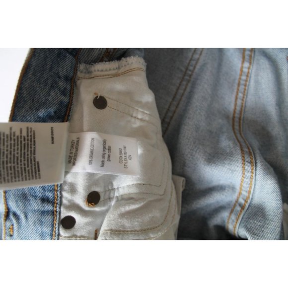 AGOLDE Fen Cropped Straight-Leg Frayed Jeans Size 27 - Picture 10 of 10